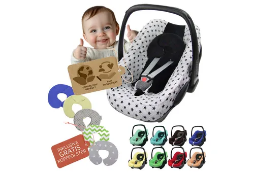 BambiniWelt by Rafael K. Babyschale Sommerbezug Bezug aus Frottee kompatibel mit Maxi Cosi Pebble + KP, ab: Geburt, bis: 14 Monate