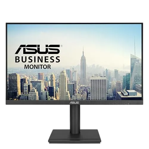 ASUS Business VA27DQFS - 27 Zoll Full HD Monitor mit Adaptive-Sync - 27 Zoll Full HD Monitor mit rahmenlosem Design und ergonomischen Funktionen. Genießen Sie eine präzise Farbwiedergabe und vielseitige Anschlussmöglichkeiten für effizientes Arbeiten.