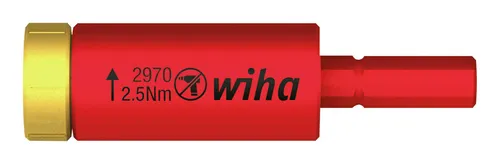 Wiha Drehmoment-Adapter VDE 4 Nm - 41345 - Drehmoment-Schraubendreher, präzise 4 Nm für sicheres Arbeiten mit elektrischen Anwendungen, VDE-zertifiziert für höchste Sicherheit.