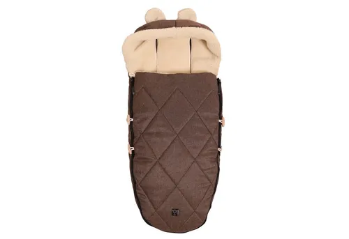 Kaiser Fußsack XL Ears Wool - Fußsack für Kinderwagen, wind- und wasserabweisend, mit 100% Schurwolle für optimalen Komfort und Temperaturregulierung, passend für 99% aller Kinderwagen.