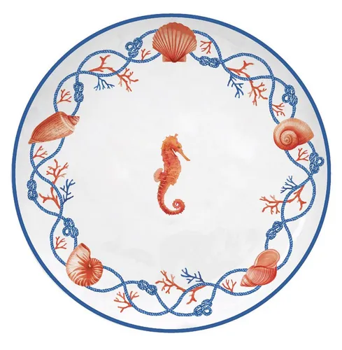 EasyLife Frühstücksteller Cote de Mer, Spülmaschinengeeignet, Mehrfarbig, Meeresküste, H: 2cm