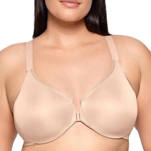 GLAMORISE Bügelloser BH Wonder Wire beige 100 - Eleganter, bügelloser BH mit nahtlosen Cups und breiten, gepolsterten Trägern für optimalen Tragekomfort. Ideal für jeden Tag und erhältlich in Größe G.