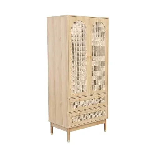 sweeek Kleiderschrank mit 2 Türen und 2 Schubladen