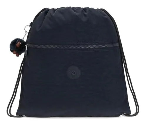 Kipling SUPERTABOO Mittelgroßer Rucksack - True Blue Tonal, wasserabweisend und ideal für den täglichen Gebrauch mit praktischem Zugschnur-Design