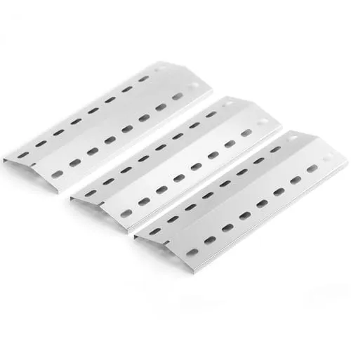 FIRXZYMZ 39,5x15 cm Universal Edelstahl Brennerabdeckung Heizplatte für Landmann Grillchef,Landmann Triton,Landmann Minton,Landmann Avalon,Grandhall Maxim GT4, Hitzeschild Flavorizer Bars Ersatzteil