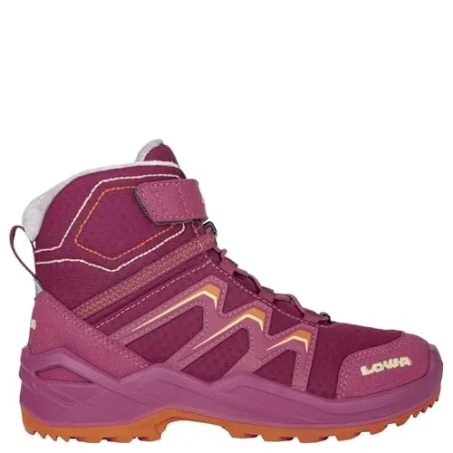 Lowa Kid's Maddox Warm GTX Mid Junior - Wasserdichte Winterschuhe für Kinder - Wanderstiefel für Kinder in Größe 25, rot; ideal für kalte Tage mit GORE-TEX und Schnellschnürung für optimalen Halt und Komfort.