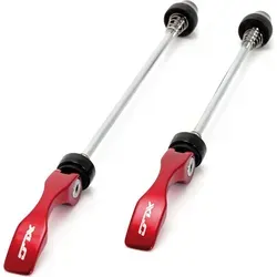 XLC QR-L02 Schnellspann-Set Alu/Cr-Mo, rot/schwarz, 2-teilig (1 Set) - Rot