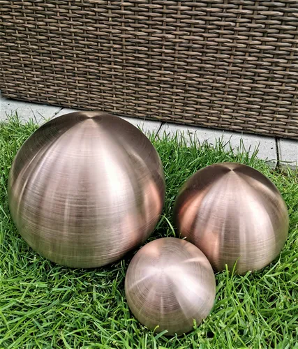 3er Set Edelstahl-Dekorationskugeln von Jürgen Bocker – Gartenambiente
