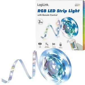 LogiLink LED-Streifen LED007, dimmbar, Weiß + RGB, 3 m