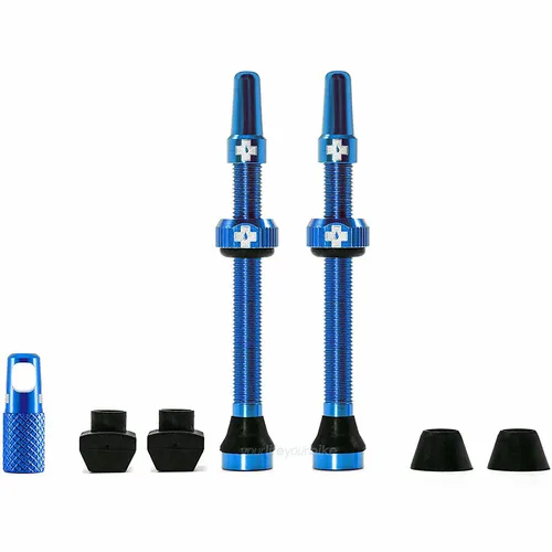 MUC-OFF TUBELESS VENTILE 60mm KIT MOUNTAIN BIKE RENNRAD SCHLAUCHLOS REIFEN BLAU