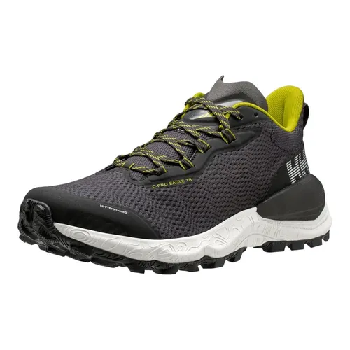 Helly Hansen Trail-Laufschuhe Cush-Pro Eagle TR5 schwarz/lime Herren Größe 44 - Laufschuhe Herren mit recycelter EVA-Zwischensohle und HH Max-Comfort-Innensohle für maximalen Komfort und Stoßdämpfung, ideal für Trailrunning.