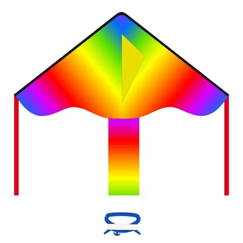 Kinderdrachen Einleiner Drachen HQ Simple Flyer Radiant Rainbow 85cm Flugdrachen