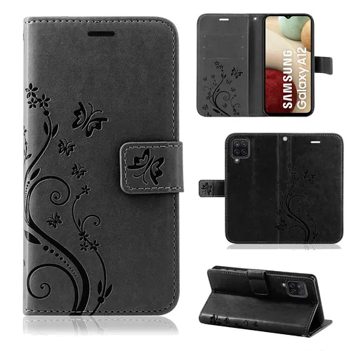 Handy Tasche für Samsung Galaxy A12 Hülle Case Flip Cover Etui Wallet Handyhülle