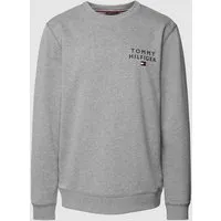 Tommy Hilfiger Herren Sweatshirt ohne Kapuze, Grau (Medium Grey Heather) - Sweatshirt für Herren, ikonisches Design mit hohem Tragekomfort, ideal für Alltag und Relaxen, aus 50% Baumwolle und 50% recyceltem Polyester gefertigt.