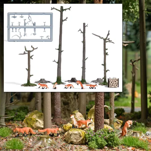 Busch 7988 Action-Set Füchse / 1:87 - H0