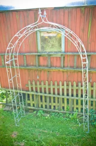 KUHEIGA Rosenbogen aus Metall 10mm Massiveisen! Breite: 180cm Verzinkt/Zink