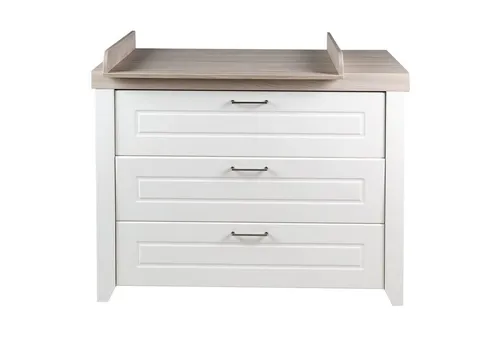 roba Wickelkommode 'Felicia' mit Soft-Close - Wickeltisch mit abnehmbarem Wickelansatz und angenehmer Wickelhöhe von 90 cm. Ideal für stilvolle Babyzimmer, später als elegante Kommode nutzbar.