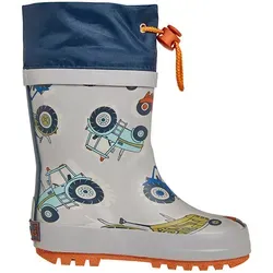 Playshoes Regenstiefel Gummistiefel, Traktor, 29 EU - Wasserdicht und sicher - Gummistiefel für Kinder mit Zugband, ideal für nasses Wetter. Robuste Außensohle und Reflektoren bieten Sicherheit beim Spielen im Freien.