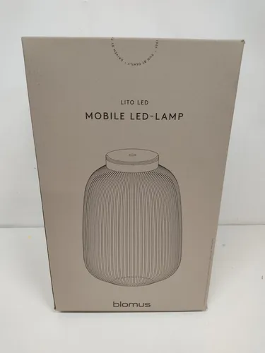 blomus LED Tischleuchte Lito Silk Gray - Stimmungsvolle mobile Laterne - Lampen - Elegante LED Tischleuchte in Silk Gray, dimmbar mit Touch-Sensor, bis zu 60 Stunden Betriebszeit, ideal für Garten und Balkon.