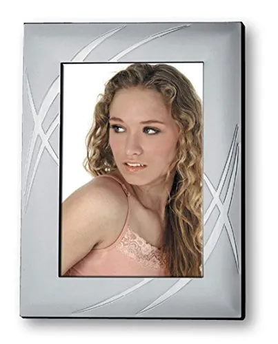 Zep Versilberter Bilderrahmen 13 x 18 cm, Silber, Pinselstrich