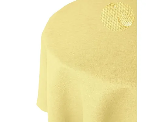 Brilliant Tischdecke Leinen Optik Tischdecke RUND 160 cm Gelb bügelfrei pflegeleicht, gleichmäßige Leinenstruktur