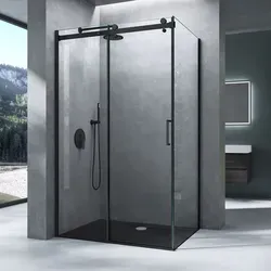 Mai & Mai Eckdusche Ravenna19 mit Duschtasse 100x70 cm - Moderne Duschabtrennung aus 8mm ESG Sicherheitsglas mit NANO-Beschichtung für einfache Reinigung. Inkl. Duschtasse und Aluminium Rahmen für langlebige Qualität. Ideal für stilvolle Badezimmergestaltung.