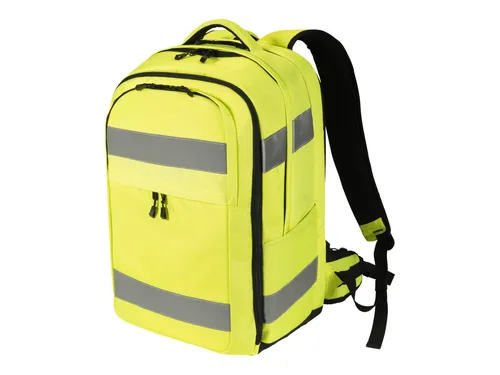 Dicota Warnschutz Notebook Rucksack Hi-Vis - 32-38 Liter, optimale Sichtbarkeit und Ergonomie für Sicherheit am Arbeitsplatz