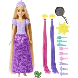 Disney Prinzessin Haarspiel Rapunzel - Puppe mit extralangen Haaren, unendliche Styling-Möglichkeiten und Farbwechseleffekt für kreativen Spielspaß