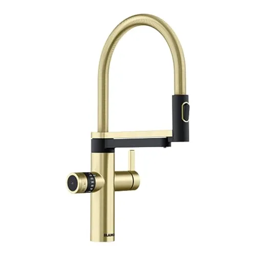 Blanco Küchenarmatur mit Sprudel EVOL-S PRO SODA satin gold satiniert 527423