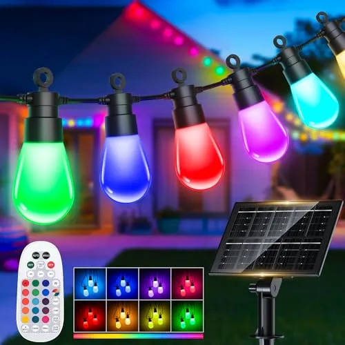 Solar LED Lichterkette Aussen 17M