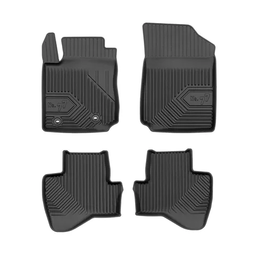 Fußmatten Gummimatten No.77 für Toyota Aygo II 2014-2022 - 3-teiliges Fußmattenset aus TPE für Toyota Aygo II, wasserfest und rutschfest, einfach zu installieren. Optimaler Schutz für Ihr Fahrzeuginterieur.