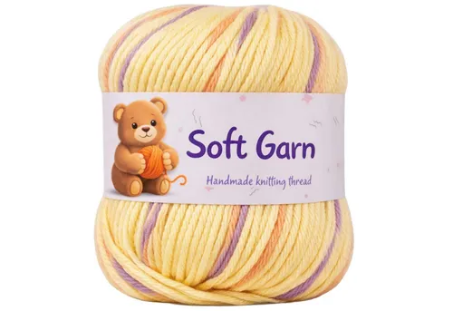 INDIGOS UG Acrylgarn 6-fach 10x50g = 500g Strickgarn Set - selbststreifendes Garn Häkelwolle