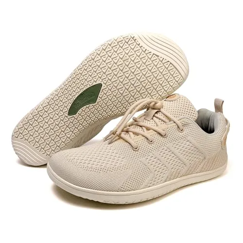 Freiluftkind Das Original Camino – Sportliche Sneaker Barfußschuhe (Beage/Gr. 37) – Unisex Barfußschuh für Bewegung und Dynamik – Mit innovativer und atmungsaktiver Webstruktur