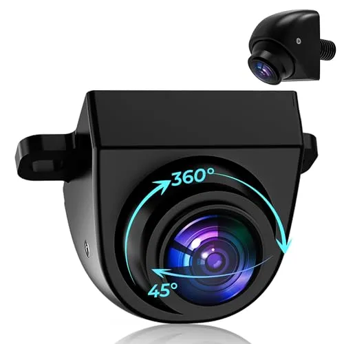 Bzgnl AHD 1080P Rückfahrkamera Auto Rückfahrkamera mit 360° Drehbar Einstellbares Objektiv Rückfahr Richtlinien Nachrüsten,170° Weitwinkel Nachtsicht IP69K wasserdichte Universal Rückkamera