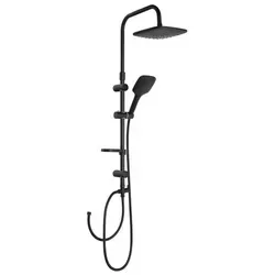 Aqualine Duschsäule KERA - Elegante Duschsäule in Schwarz Matt - Höhenverstellbare Duschsäule mit AntiCalc-Funktion und flexiblen Montageabständen. Robustes Edelstahl-Material für Langlebigkeit. Ideal für stilvolle Badezimmer.