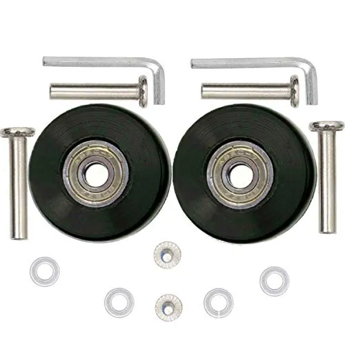 ORO Kofferrollen Ersatzrollen 45mm 8mm Zenter Lager ID Gummi Rollen Räder 1Paar Mute Gepäck Koffer Ersatz Wheels (45 * 18 * 8mm)