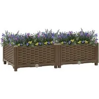 furnicato Hochbeet 80x40x23 cm aus robustem Polypropylen - Robustes Hochbeet für Garten, Balkon oder Terrasse, ideal für Hobbygärtner. Strapazierfähiges Material, das für den Einsatz im Freien geeignet ist. Schaffen Sie eine grüne Oase für Pflanzen, Gemüse und Kräuter!