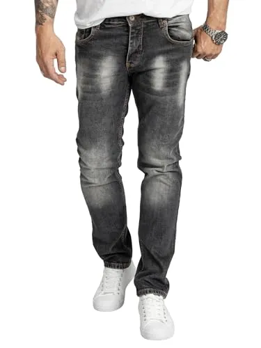 Rock Creek Herren Jeans Regular Fit Stretch Jeans - Dunkelgrau W36 L32 - Jeans für Herren im Regular Fit mit hochwertiger Verarbeitung und bequemem Stretchmaterial. Ideal für den Alltag mit einem modernen Stonewashed-Look und praktischem 5-Pocket-Style.