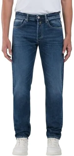 Replay Ma972.000.8860c1 Jeans Blau 38/32 für Herren - Hochwertige Jeans im geraden Schnitt aus 11 oz Indigo Stretch-Baumwolle, ideal für bequemen Tragekomfort. Mit einzigartiger Enzymbehandlung für stylische Farbkontraste.
