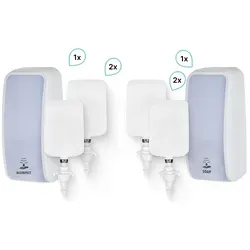 Blanc HYGIENIC KOMPLETT-Set HANDHYGIENE Sensor - Komplettes Set mit Desinfektions- und Seifenspendern, ideal für berührungslose Hygiene. Made in Germany, mit bis zu 2.500 Anwendungen pro Kartusche und 6,25x geringerem Verbrauch. Perfekt für professionelle Betriebshygiene.
