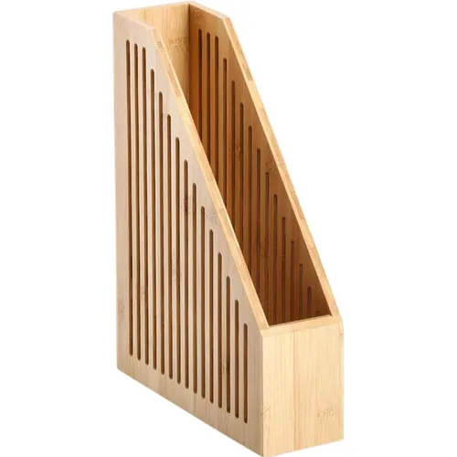 Zeller Stehsammler Bambus - Stehsammler aus natürlichem Bambus, ideal für ein organisiertes Büro oder Zuhause, Maße: 8 x 32,3 x 25 cm.