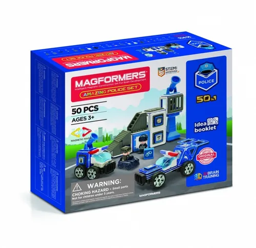 Construction blocks Magformers Police set Magformers 730658170021