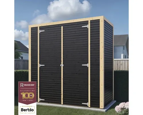 Gartenhaus Bertilo Cubico 1 Fineline 208 x 111 cm schwarz