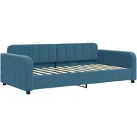 vidaXL Tagesbett Blau 90x200 cm aus Samt von vidaXL