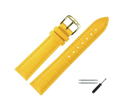 MARBURGER Uhrenarmband 14mm Leder Alligator Prägung