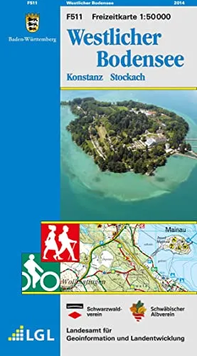 Freizeitkarten Baden-Württemberg 1:50000, F 511: Westlicher Bodensee, Konstanz, Stockach - Wanderwege, Radwege: Konstanz - Stoackach. Mit Wander-, ... Informationen, Wander- und Radwanderungen)