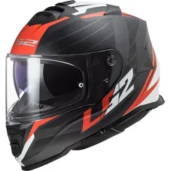 LS2 FF800 Storm Nerve Helm, schwarz-rot, Größe 3XL für Männer - Motorradhelm mit exklusiver KPA Helmschale, kratzfestem Visier und verstärktem Kinnriemen – für optimalen Schutz und Komfort auf jeder Fahrt.