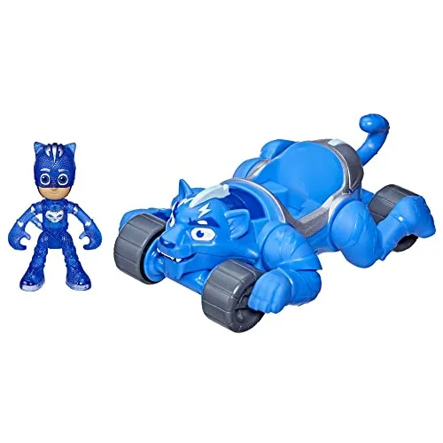 PJ Masks Deluxe Animal Riders Gatto Boy - Spielfigur mit beweglichen Pfoten, inspiriert von der beliebten Serie. Ideal für fantasievolles Spielen und Kompatibel mit Hero ID Technologie für noch mehr Abenteuer!