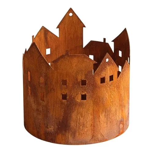 Rost Windlicht Stadt