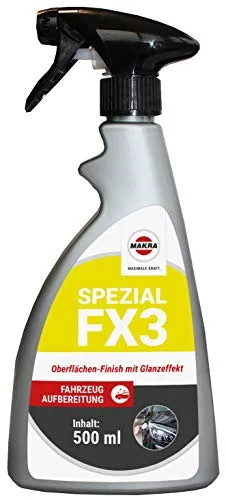 Makra Spezial FX 3 Autopflege 500 ml - Autopflege & Motorradpflege, entfernt zuverlässig Harz und Vogelkot, erzeugt spiegelnden Tiefenglanz und ist ideal für silikonsensible Bereiche.